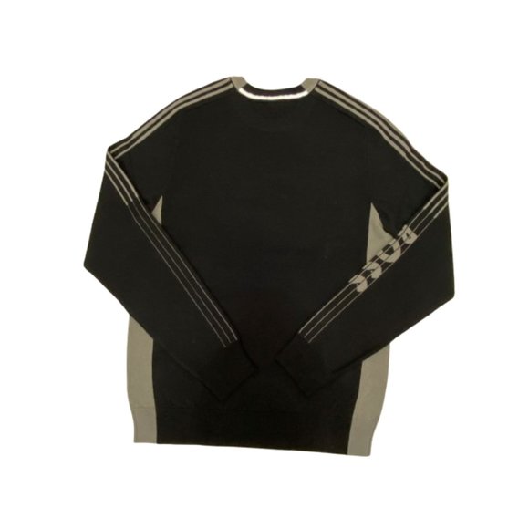 NWT Hugo Boss Men's Color Blocked Cotton Blend Sweater Striped Logo Black S-XXL - Picture 3 of 5